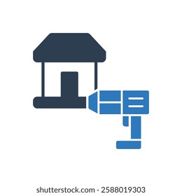 Home Drill Machine Icon Sign Symbol
