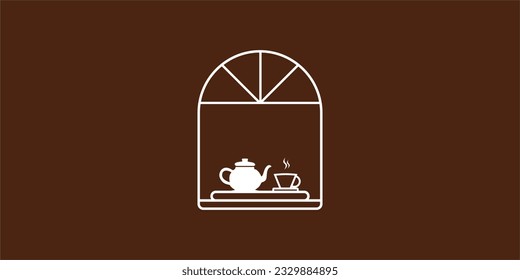 Logotipo sencillo de té para bebidas en casa