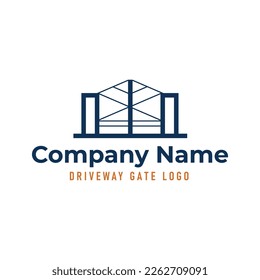 home driveway gate logo vector