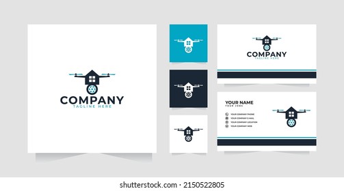 Home drone logo design and business card