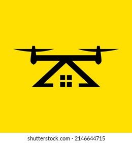 Home Drone or Drone Logo Design Vector Illustration Icon Png