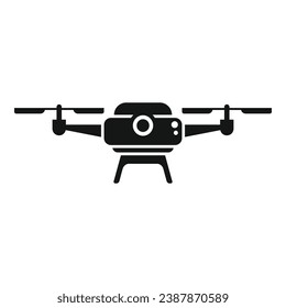Home drone vehicle icon simple vector. Video aerial. Ai robot camera