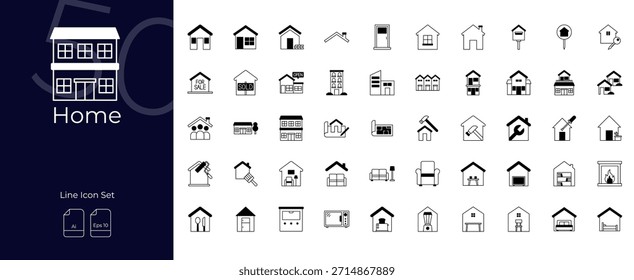 Home Duotone Editable Icons set