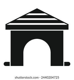 Home dwelling creature icon simple vector. Dog kennel. Outdoor space