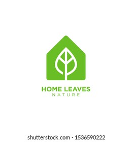 home eco nature simple logo template
