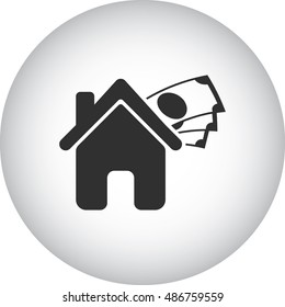 Home economics school subject sign simple icon on background