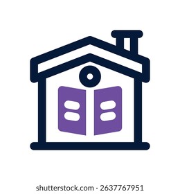 home education duotone icon. Sleek and modern vector icon for websites, mobile apps, marketing materials, and corporate design. Fully scalable and ready to use.