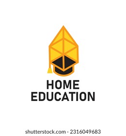 Home education logo. Simple, modern,  unique.