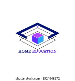 Home for education vector design isolated on white background