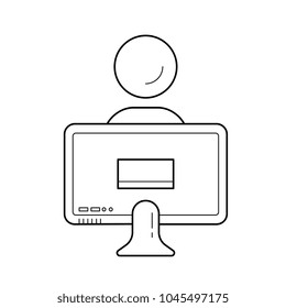 Hausunterricht, Vektorsymbol einzeln auf weißem Hintergrund. Schüler, die zu Hause studieren Symbol für Infografik, Website oder App.