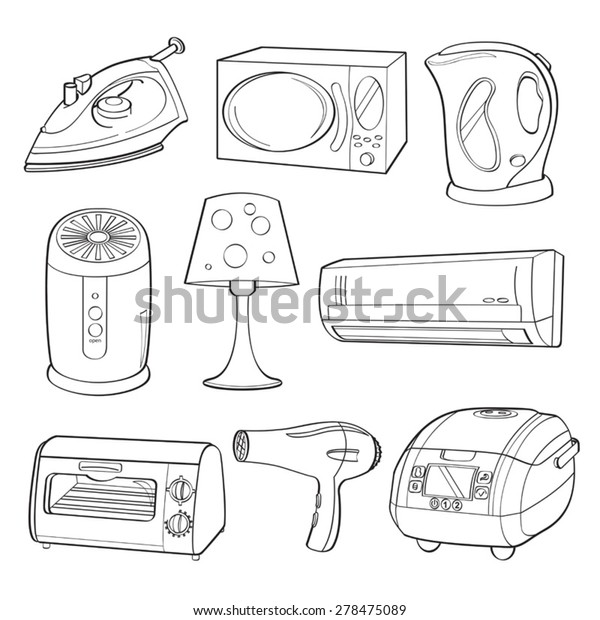 Home Electric Appliances Stock Vector Royalty Free 278475089 Shutterstock 3576