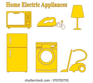 Home Electric Appliances isolated design on white background vector illustration