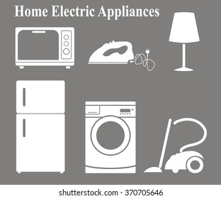 Home Electric Appliances isolated design on gray background vector illustration