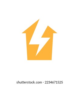 signo vectorial de diseño de logotipo de perno eléctrico doméstico