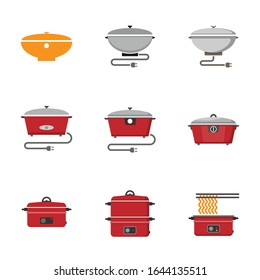 Home electric cooking pot multi icon, 64x64 pixel perfect icon, small shadow on white background