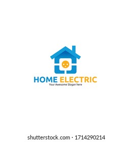 Home Electric Logo Design Template