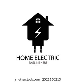  Vector de diseño de logotipo eléctrico casero