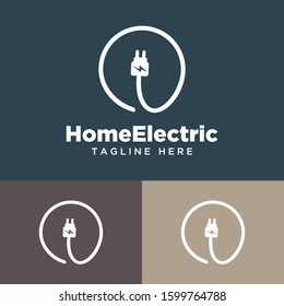 Home Electric Logo and Icon Vector Template