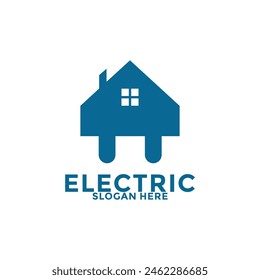 Vector del logotipo eléctrico del hogar, Plantilla creativa del Vector del logotipo de la electricidad del hogar