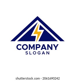 Home electric logo vector design template