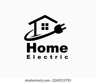 home electric solution service logo symbol design template illustration inspiration