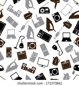 home electrical appliances gray pattern eps10