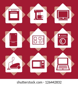 Home electrical appliances , vector illustration