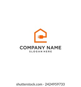 home electrical logo symbol design vector