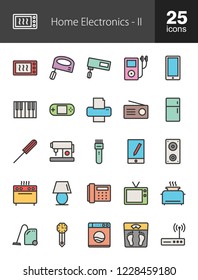 Home Electronics Filled Line Icons