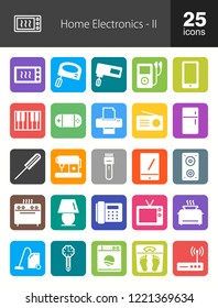 Home Electronics Filled Round Corner Icons