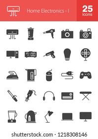 Home Electronics Glyph Icons