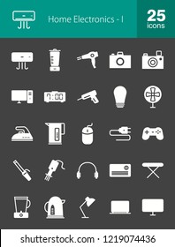 Home Electronics Glyph Inverted Icons
