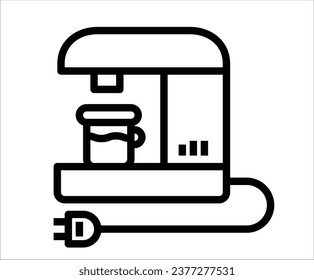 Home electronics outline icon on white background 