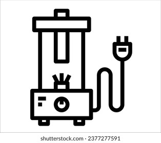 Home electronics outline icon on white background 