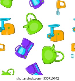 Home electronics pattern. Cartoon illustration of home electronics vector pattern for web