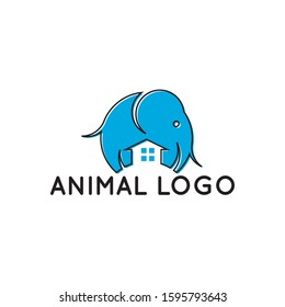 home elephan logo vector illustration