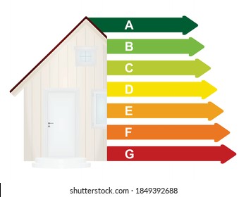 Home energy class icon. vector