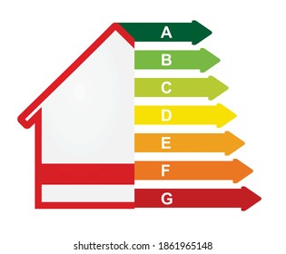 Home energy class icon. vector