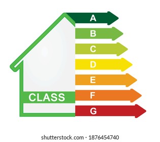 Home energy class icon. vector