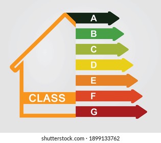 Icon der Home Energy Class. Vektorgrafik
