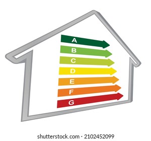 Home energy class icon. vector