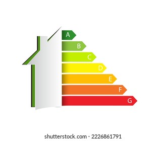 home energy efficiency rating. smart eco house improvement template. certification system element