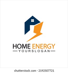 Home Energy Logo Vector Icon Symbol Design Illustration