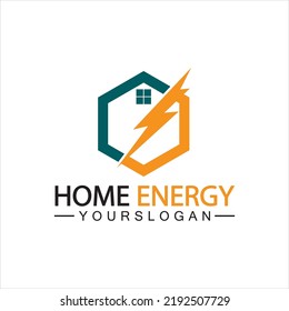 Home Energy Logo Vector Icon Symbol Design Illustration