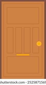 Home Entrance Door Vector Illustration