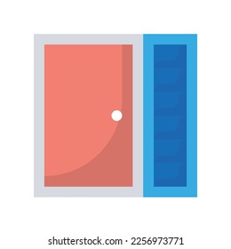 Home Eintritt Vector Flat Icon Design Illustration. Möbelsymbol auf weißem Hintergrund EPS10-Datei