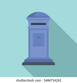 Home envelope inbox icon. Flat illustration of home envelope inbox vector icon for web design