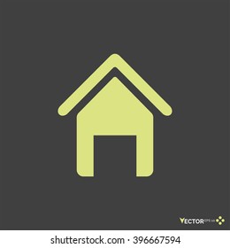 Home. EPS 10 Flat Icon. Vector Illustration.