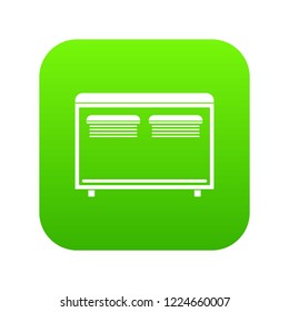 Home equipment for heating icon digital green for any design isolated on white vector illustration