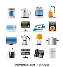 home equipment icons - vector icon set